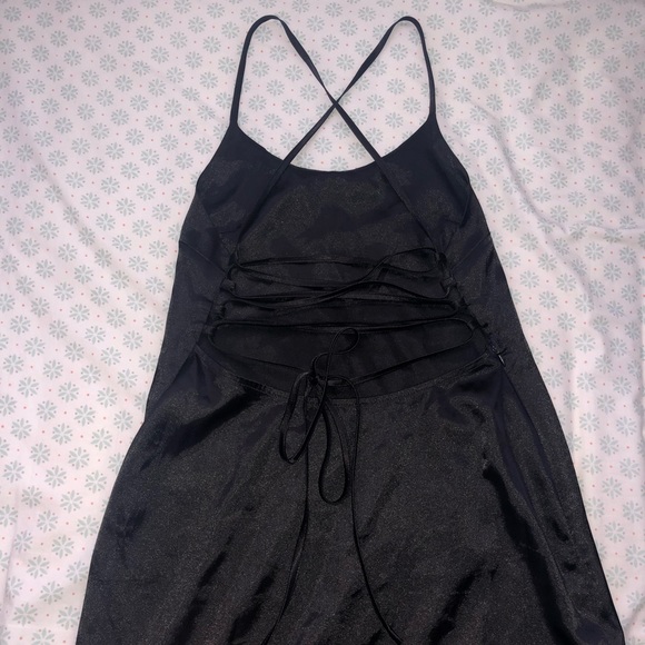 SOLD PrettyLittleThing black satin dress - Picture 3 of 5